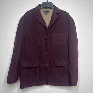 Land's End Women's Purple Thermolite Peacoat Barn Jacket Chore Coat Size Large